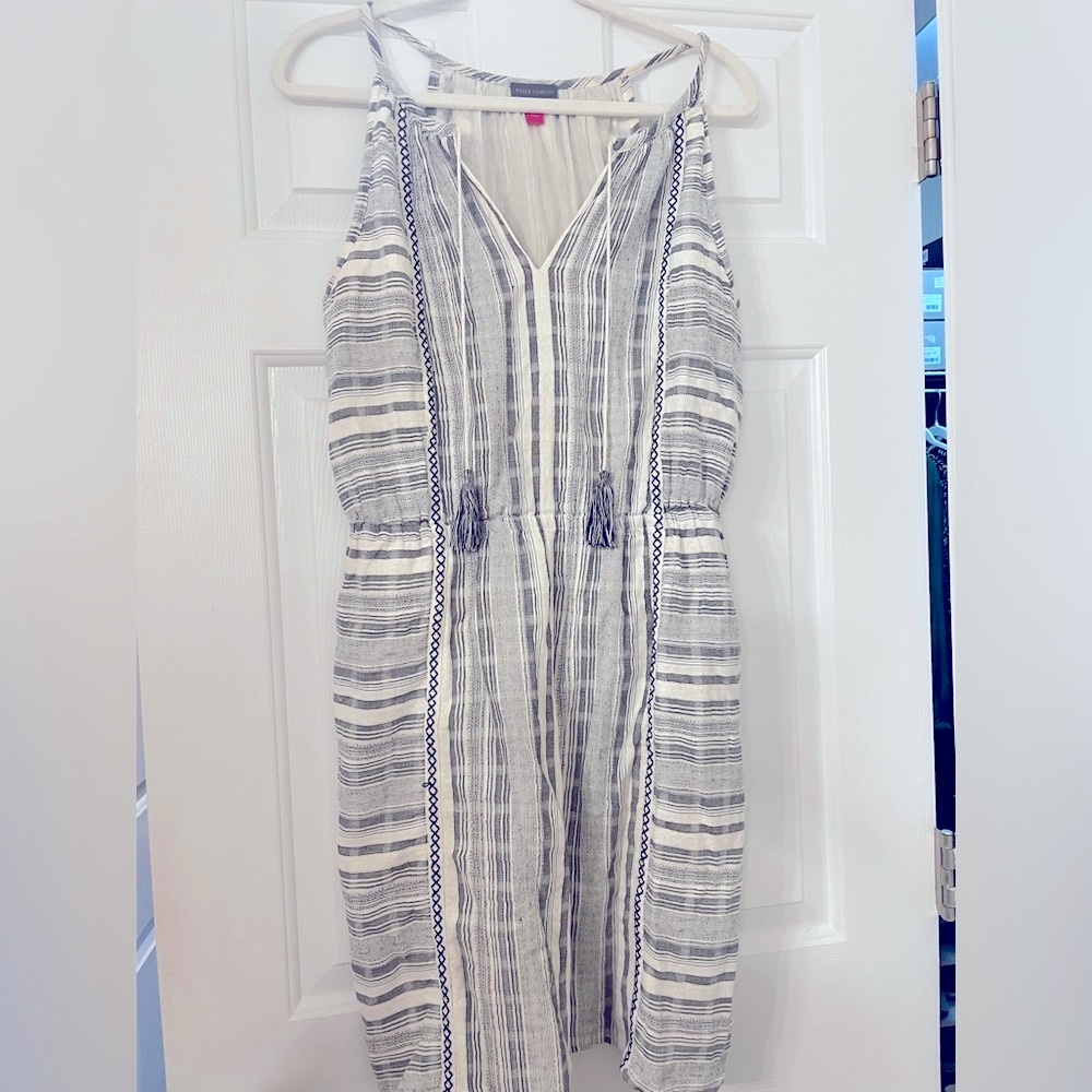 Vince Camuto Baja Striped Sleeveless Dress, Size M